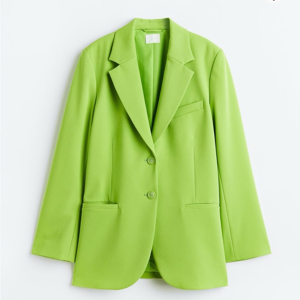 H&M Lime Green Single-Breasted Blazer